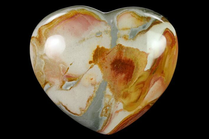Wide, Polychrome Jasper Heart - Madagascar #139959